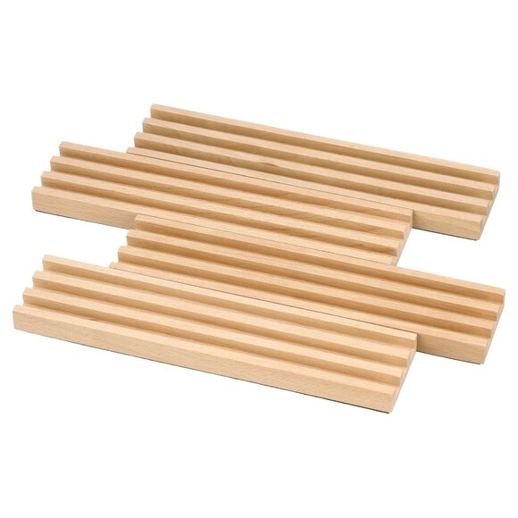 Domino & Playing Card Racks Set of 4, Wooden Domino and Playing Cards Trays Hold - Picture 1 of 6